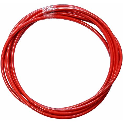 Gaine de câble acier universelle rouge diamètre 5mm longueur 3m avec insert plastique protection frein gaz