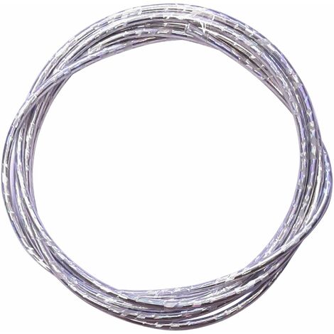 Gaine de câble acier universelle argent laser irisé diamètre 5mm longueur 3m avec insert plastique protection frein gaz