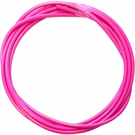 Gaine de câble acier universelle rose fluo diamètre 5mm longueur 3m avec insert plastique protection frein gaz
