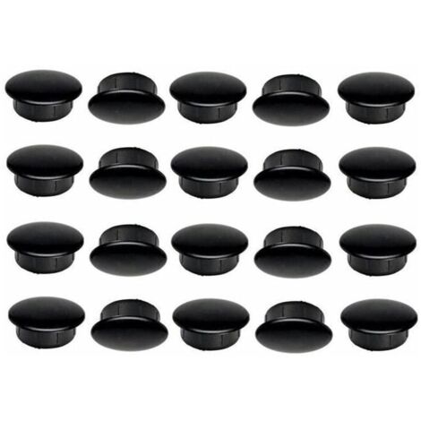 20x bouchon plastique noir 3mm x 15mm capuchon protection cache vis trou (1/2)