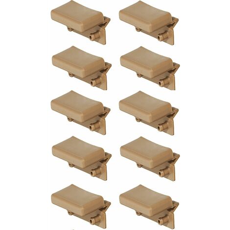 Lot De 10 Supports Pour Lattes De Sommier - Plastique Noir, Pour Lattes 36x8 Mm - À Visser Ou Agrafer Sur Cadre En Bois