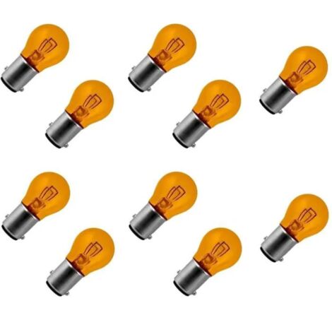 Ampoule Orange BAY15d 12V 21/5W - Pour Clignotants Moto, Scooter, Voiture - Marque Flosser
