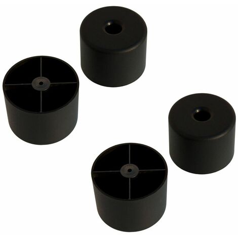 Cyclingcolors – Lot de 4 pieds de meuble ronds 42mm x 25mm – Plastique rigide pour supports d'outillage – Bricolage rapide et efficace (1/2)