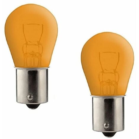 Ampoule 12V/21W orange pour clignotant avec verre blanc
