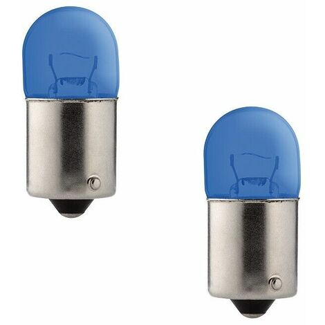 2x ampoule 12V 5W BA15S bleu petit globe simple filament lumière éclairage bricolage