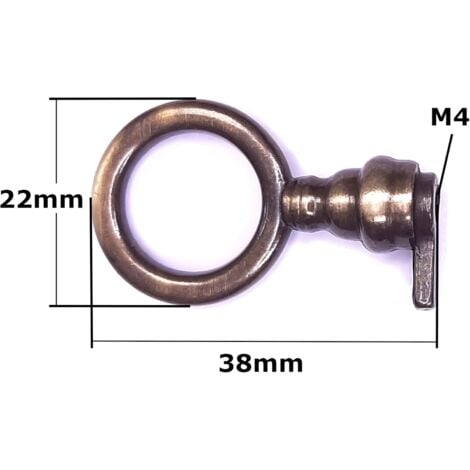 fausse clé de meuble ancien serrure décoration rustique vintage clef zamak (ronde-laitonné vieilli)