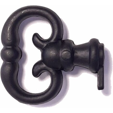 fausse clé de meuble anglaise fer noir ancien serrure décoration rustique vintage clef