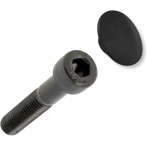 10x Cache Vis Lèvre D'étanchéité Tête Cylindrique Bombée 14mm Zebra Pias Tôle Noir