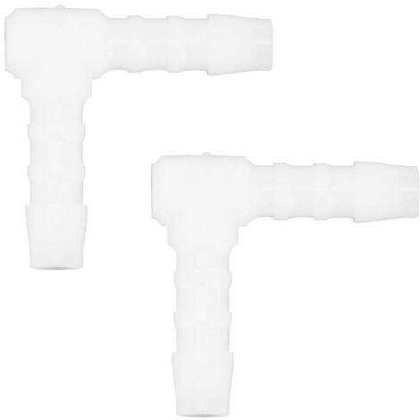 2x raccord de durite en L diamètre 5mm connecteur tube tuyau carburant essence tracteur tondeuse voiture (1/2)