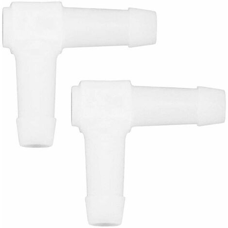 2x raccord de durite en L diamètre 3mm connecteur tube tuyau carburant essence tracteur tondeuse voiture (1/2)