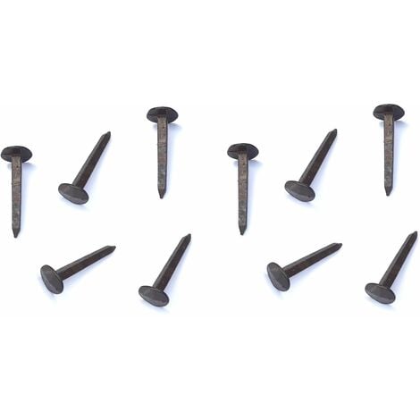 10x clou décoratif vintage diamètre 10mm x longueur 30mm acier fer aspect bronze ancien rustique meuble pointe