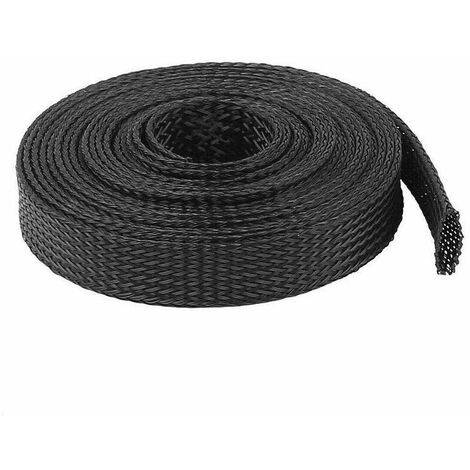 Cyclingcolors – Gaine tressée extensible 8mm x 15mm – Longueur 1m – Protection câble électrique – Résistante aux UV et aux produits chimiques (1/2)
