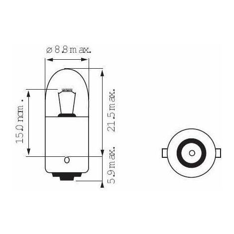 Ampoule 6V 3W BA9S Cyclingcolors - Pour Moto, Scooter, Cyclomoteur, Voiture - Ampoule Universelle - Remplacement Facile