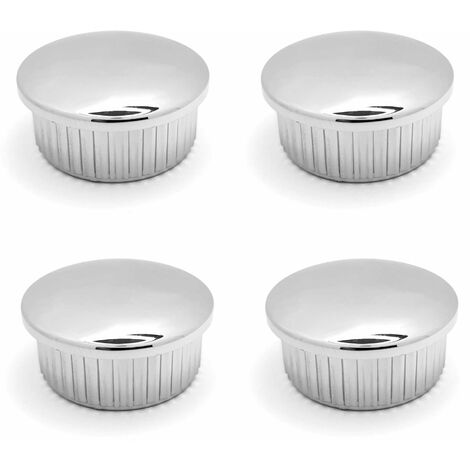 Cyclingcolors – Lot de 4 embouts de tube plastique rond chromé 10 mm – Résistants à la corrosion et aux rayures – Pour salle de bain et cuisine