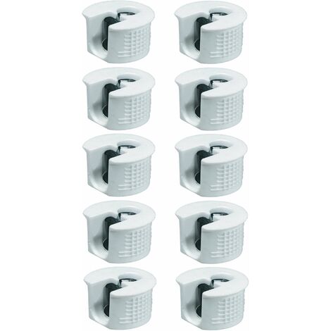 Cyclingcolors – Lot de 10 boîtiers excentriques 15mm – Plastique avec insert acier – Épaisseur bois 16mm – Fixation optimale pour meubles (1/2)