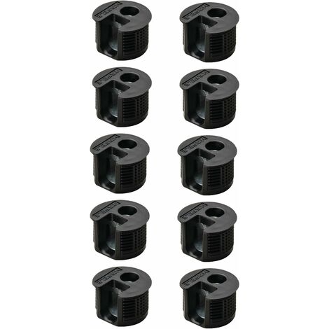 Cyclingcolors – Lot de 10 boîtiers excentriques 15mm – Plastique avec insert acier – Épaisseur bois 19mm – Fixation optimisée pour assemblage meuble