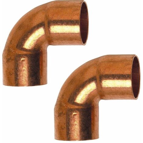 2x coude en cuivre à 90° femelle femelle à souder diamètre 18mm connecteur raccord tube tuyau plomberie chauffage