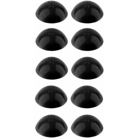 10x Cache vis lèvre d'étanchéité Ø18mm tête cylindrique bombée zebra pias tôle noir