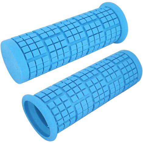 Paire de poignée vélo antidérapante diamètre 22mm longeur 85mm universelle application multiple brouette diable, bleu clair