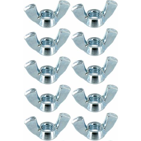 10x écrou papillon M4 matière acier forme américaine à oreille bricolage universel