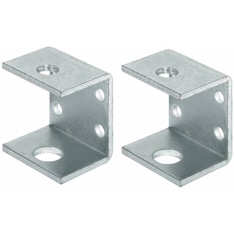 Cyclingcolors – Équerre de fixation double 30x40 mm – Acier à visser M10 – Support pour étagères et meubles – Lot de 2