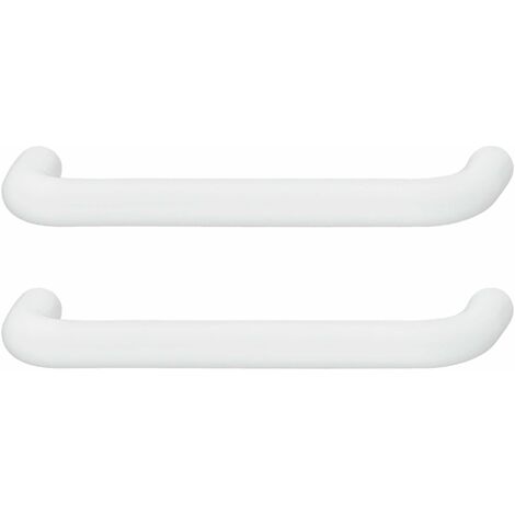 2x poignée de meuble delrin 10mm entraxe 96mm porte cuisine salle de bain, blanc (1/2)