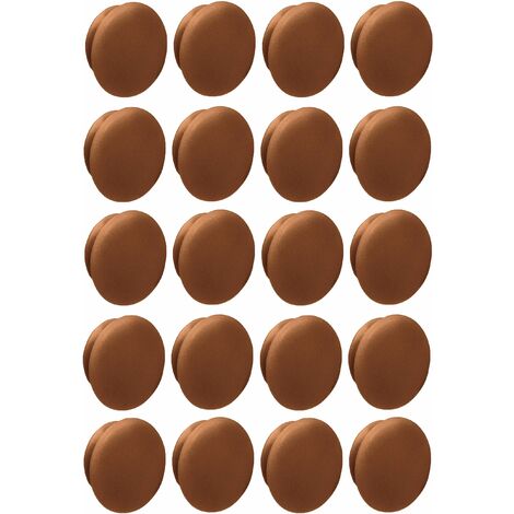 Cyclingcolors – Lot de 20 bouchons en plastique marron 10mm x 13mm – Cache-vis universels pour protection de vis et trous – Pour bois dur