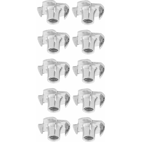 10x écrou à griffe M8 acier et vis fixation meuble bois lit table chaise armoire étagère