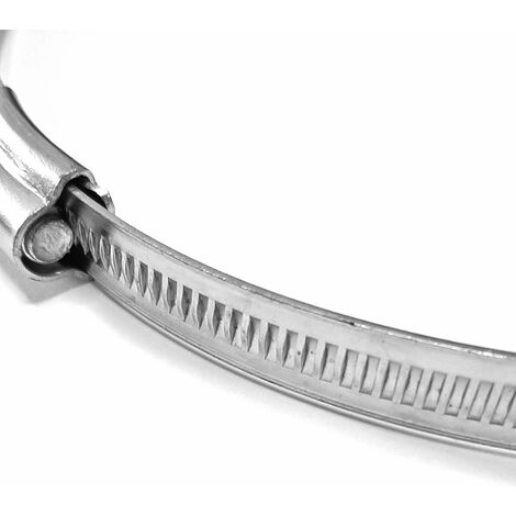 2x Collier de serrage à crémaillère diamètre 150-170mm largeur 11,7mm bande non perforée bords arrondis durite tuyaux boyau flexible