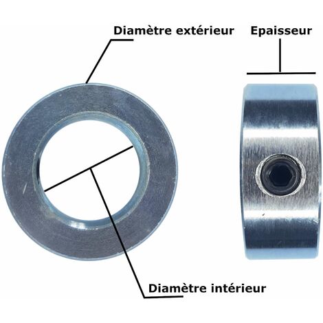 2x bague d'arrêt 30x45x16mm butée mécanique norme DIN 705 collier ...