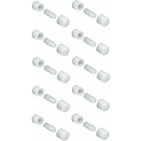 10x ferrure d'assemblage plastique rond 10,5mm bois meuble table lit armoire étagère placard (1/2)