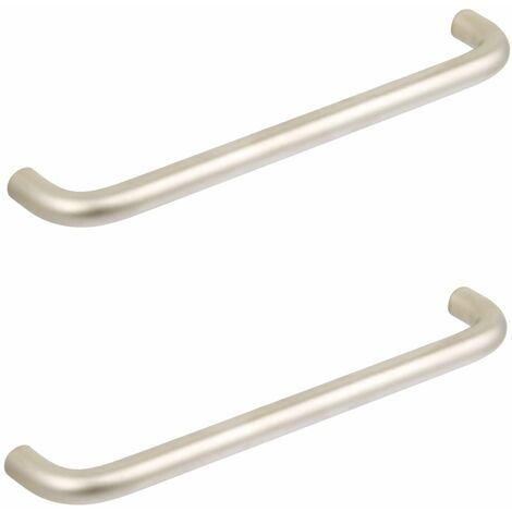 2x poignée de meuble acier chromé mat brossé A : 74 mm B : 35 mm C : 64 mm placard étagère cuisine salle de bain (1/3)