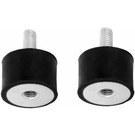 Cyclingcolors – Lot de 2 silent blocs anti-vibration M8 en caoutchouc –  Diamètre 30mm, Hauteur 40mm – Réduction des vibrations pour bateau et  voiture
