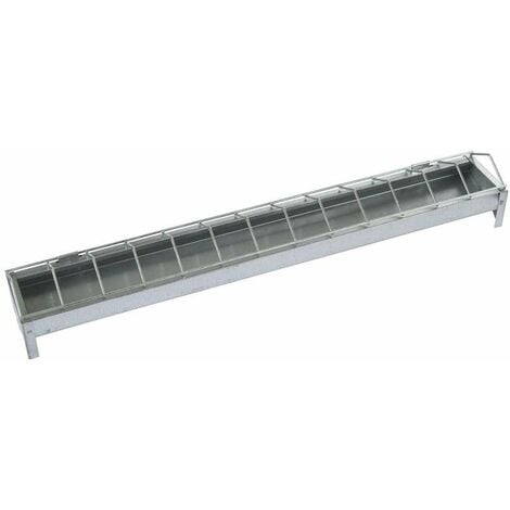 Mangeoire oiseaux poule acier volaille avec grille qui bascule 500mm x 70mm 13 casiers nourriture