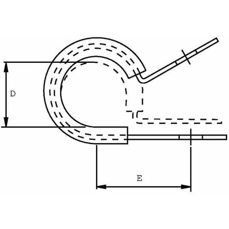 4x colliers de serrage métallique avec insert caoutchouc diamètre