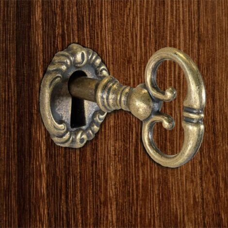 2x clé de meuble anglaise cuisse grenouille 70mm remplacement ancien  serrure décoration rustique armoire vintage
