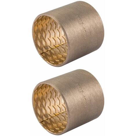 2x Palier lisse bague coussinet 12x14x15mm bronze construction mécanique résiste à la corrosion lubrification par huile graisse capacité de charge élevée