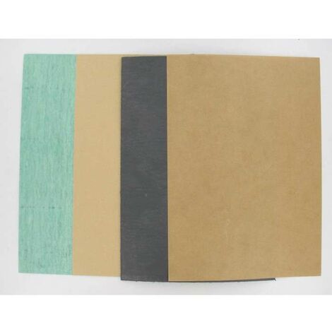 Pochette de 4 feuilles de joint A4 : 1x renforcée 1mm + 1x carton BA55 0,3mm + 1x papier huilé 0,3mm + 1x papier huilé 0,5mm