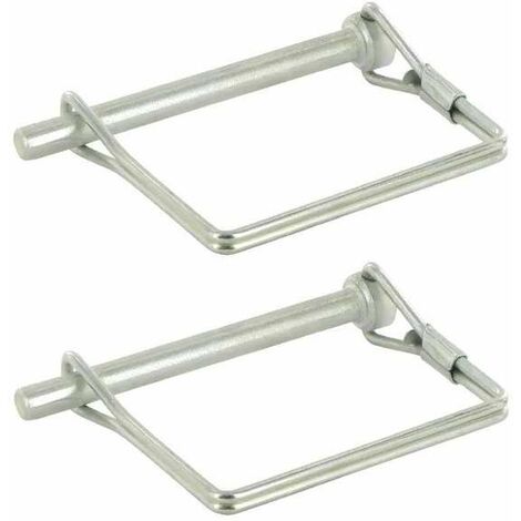 Cyclingcolors – Lot de 2 goupilles carrées en acier zingué 10mm x 90mm – Verrouillage pour remorque, vélo, tracteur, motoculteur