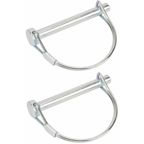 2x goupille à arceau diamètre 9,8mm x longueur 70mm rapide acier clip circlip remorque vélo tracteur motoculteur arbre verrouillage (1/2)
