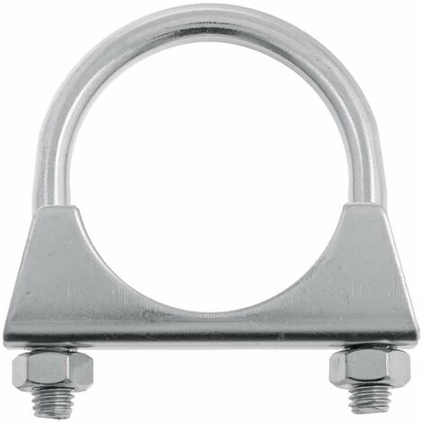 Krtopo Collier De Pot 2PCS Collier De Serrage Fixation Pour Silencieux Type U Renforcé Universel En Acier Inoxydable Épaissi Noir Pour Raccord De Tuyau D'Échappement (80mm