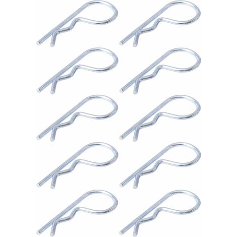 10x goupille beta simple diamètre 3mm x longueur 61mm acier zingué utilisation universelle