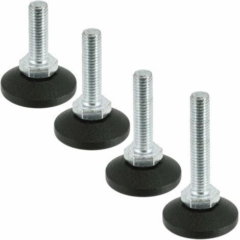 Cyclingcolors – Lot de 4 pieds réglables M8 x 90mm – Acier zingué – Charge max 400kg – Vérins vis de réglage pour équipements lourds