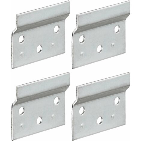 4x plaque de support acier 60mm pour ferrure de suspension fixation au mur armoire canapé meuble cuisine lit tête miroir profil attache fixation bois placard dressing relier attache perdue