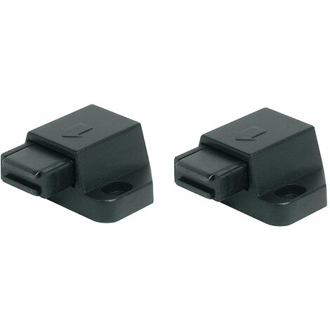 Cyclingcolors – Lot de 2 loqueteaux magnétiques noirs pour vitrine en verre – Finition métal – Blocage de fermeture pour meubles et étagères (1/3)