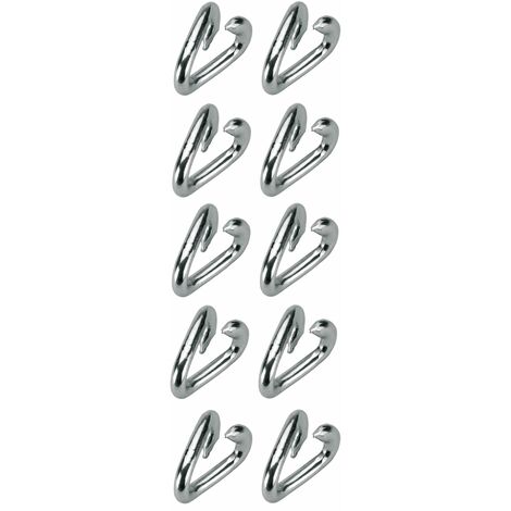 10x Maillon de sécurite 5mm fausse maille acier ouvert chaîne câble corde attache spirale