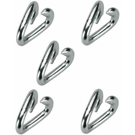 5x Maillon de sécurite 7mm fausse maille acier ouvert chaîne câble corde attache spirale
