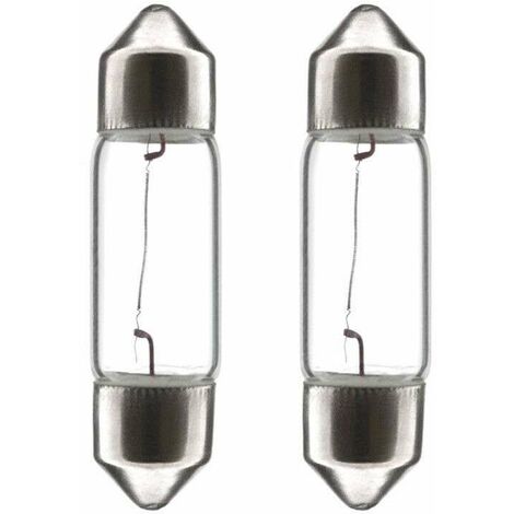 2x Ampoule navette 12V 5W 8x28mm SV7 universelle voiture éclairage lumière maison