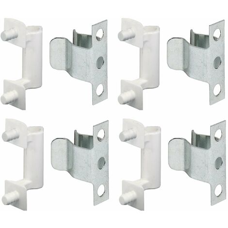 4x loqueteau ressort acier + 4x contre pièce plastique fixation meuble porte bois armoire étagère