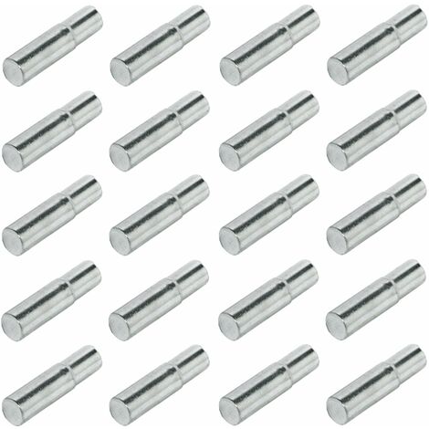 Cyclingcolors – Lot de 20 taquets à tenon universels 5mm – Acier pour meubles et étagères – Capacité de charge 80 kg – Longueur 22 mm